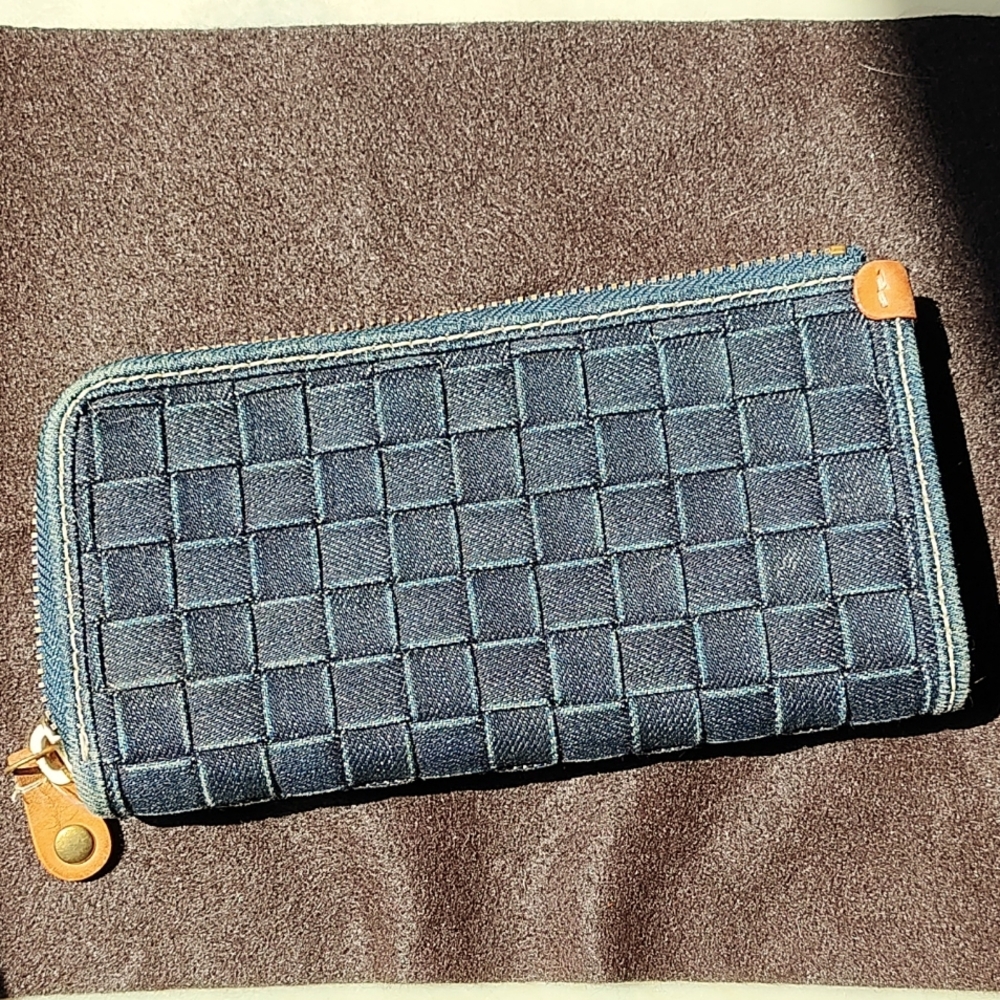 Limited Edition Japanese denim wallet w/ Italian leather trim